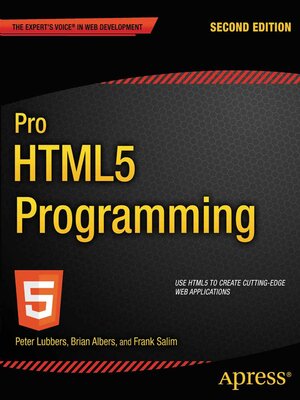 cover image of Pro HTML5 Programming